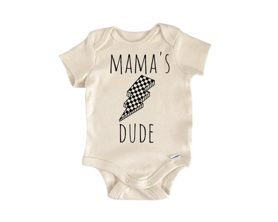 Retro Lightning Mama - Baby Boy Girl Clothes Infant Bodysuit Funny