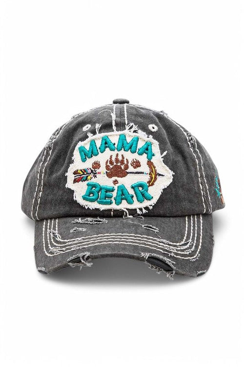 MAMA Bear Embroidered Vintage Cotton Cap