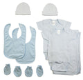 Boys 9-Piece Blue Layette Set