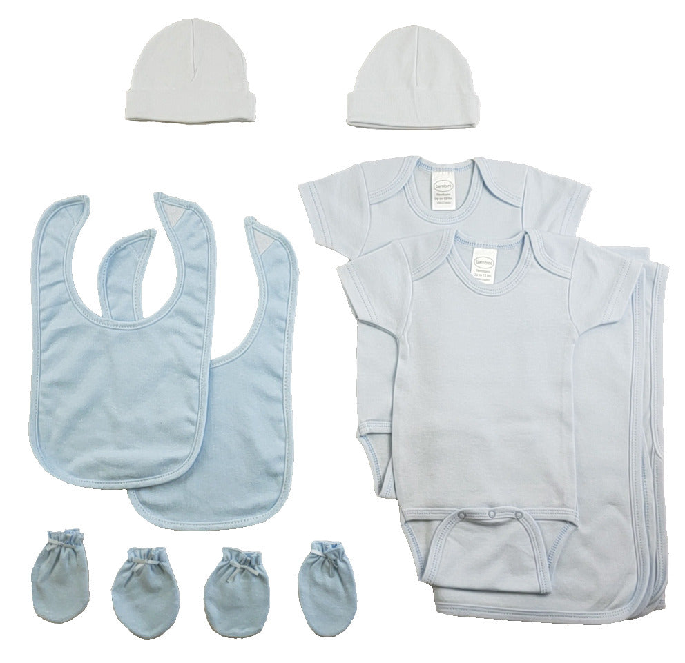 Boys 9-Piece Blue Layette Set