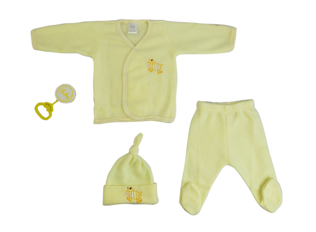 4-Piece Fleece Set - Yellow