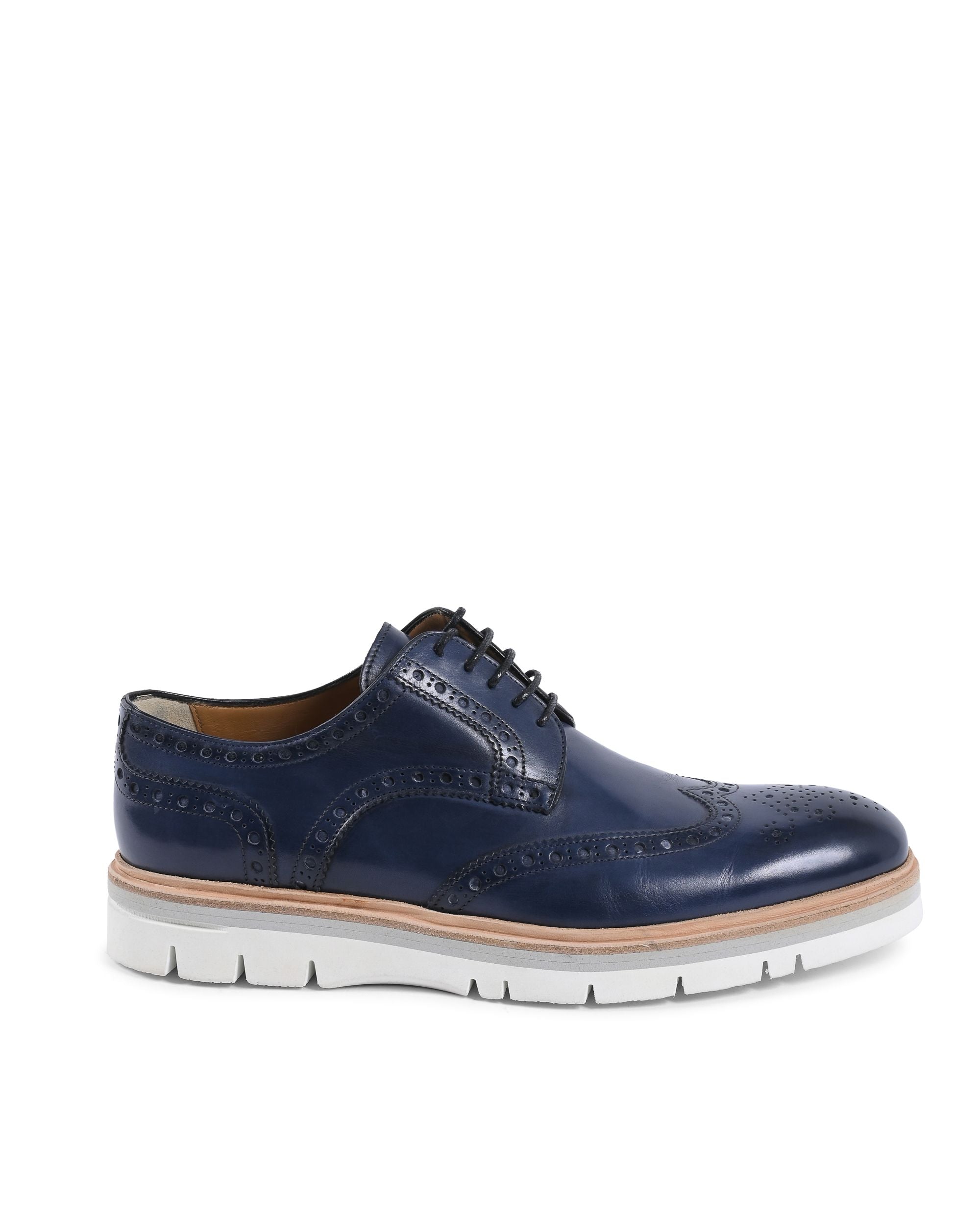 Dee Ocleppo Men's Brogue Shoes EB131 WHITE BLUE SC LUC GALLO
