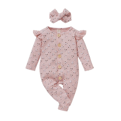 StripeNest™ – Two-Tone Cotton Romper for Babies & Toddlers