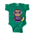 Super Hero Onesie - Team Super Animals - Monkey Banana Green Infant