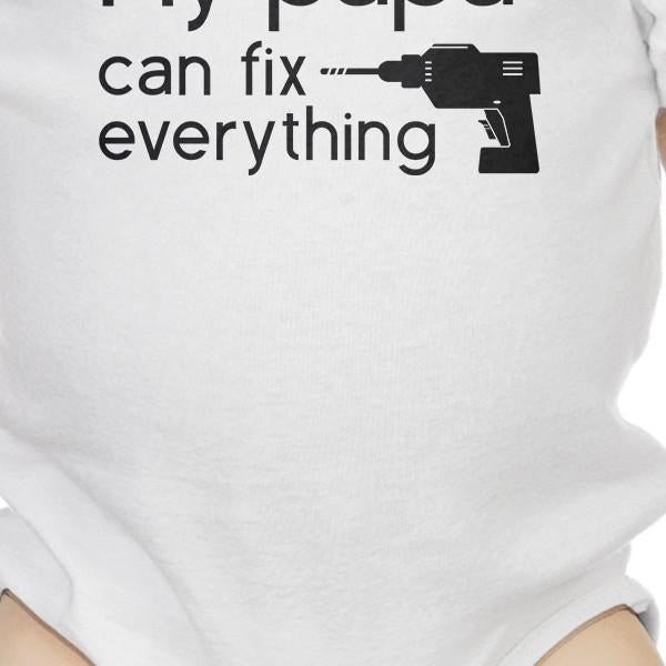 My Daddy Fix White Cute Baby Bodysuit Cute Gifts
