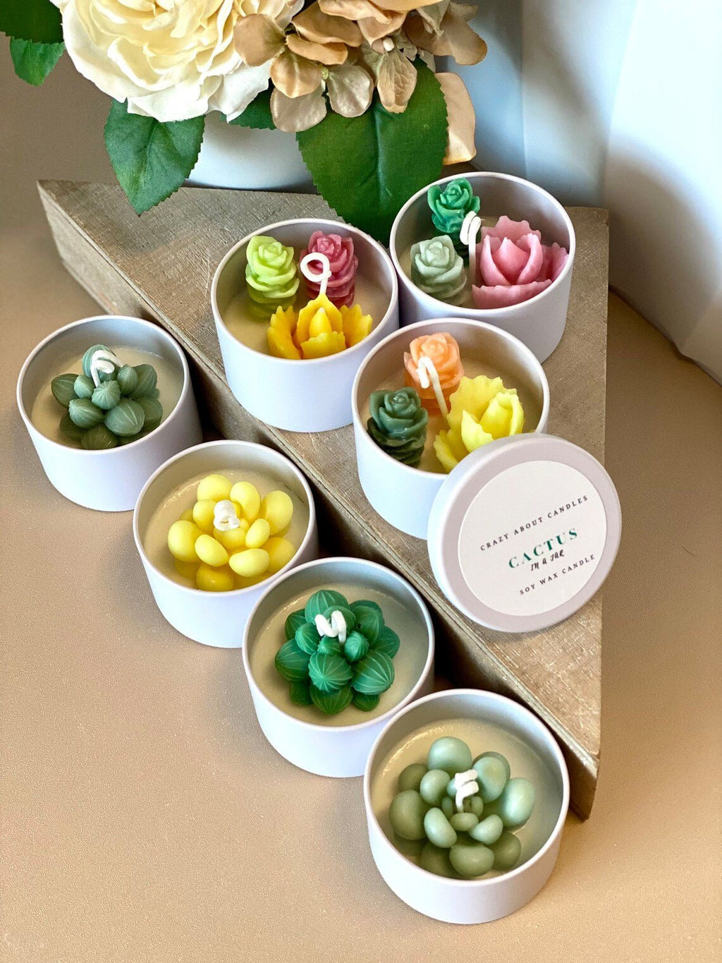 Cactus in Pot Candle. Handmade Scented Candles