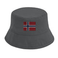 Bucket Hat Bob – Flag of Norway – Embroidered – 100% Cotton