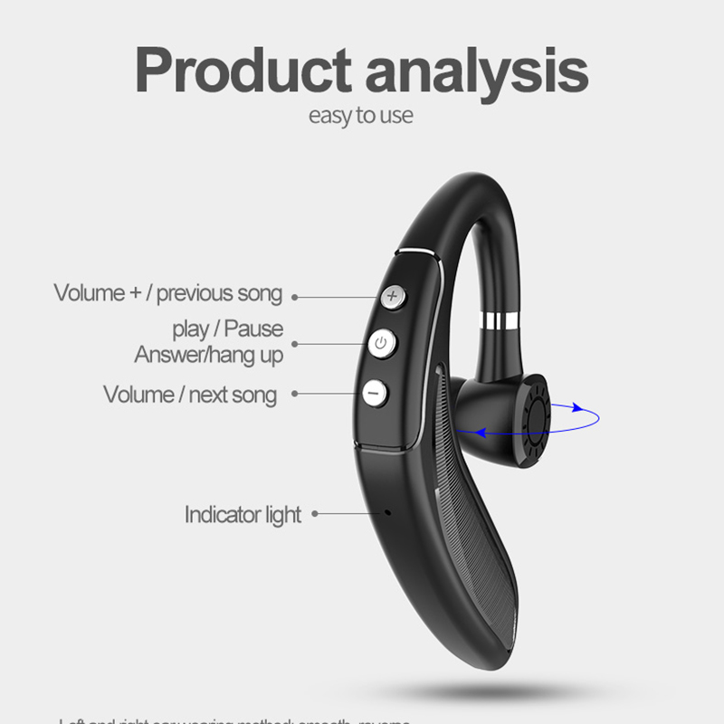 Long Standby Hands-free Wireless Bluetooth 5.0 Headset