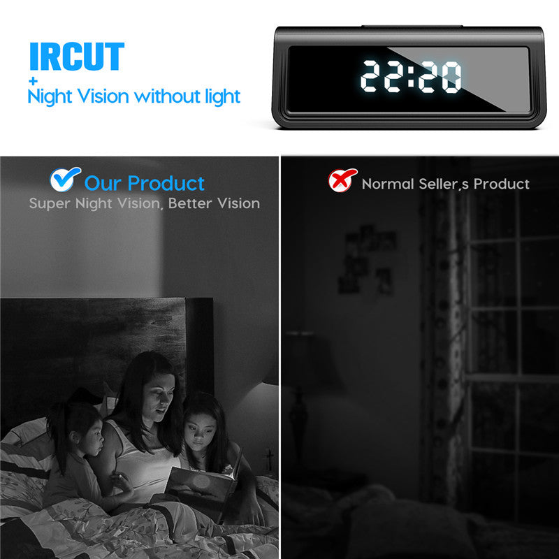 4K WiFi Hidden Clock Micro Camera Security Camera IR Night Vision