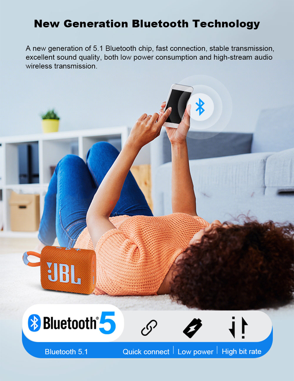 JBL GO 3 Waterproof Wireless Sport Bluetooth Stereo Speaker