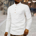 Men's Stand Collar Linen Shirt