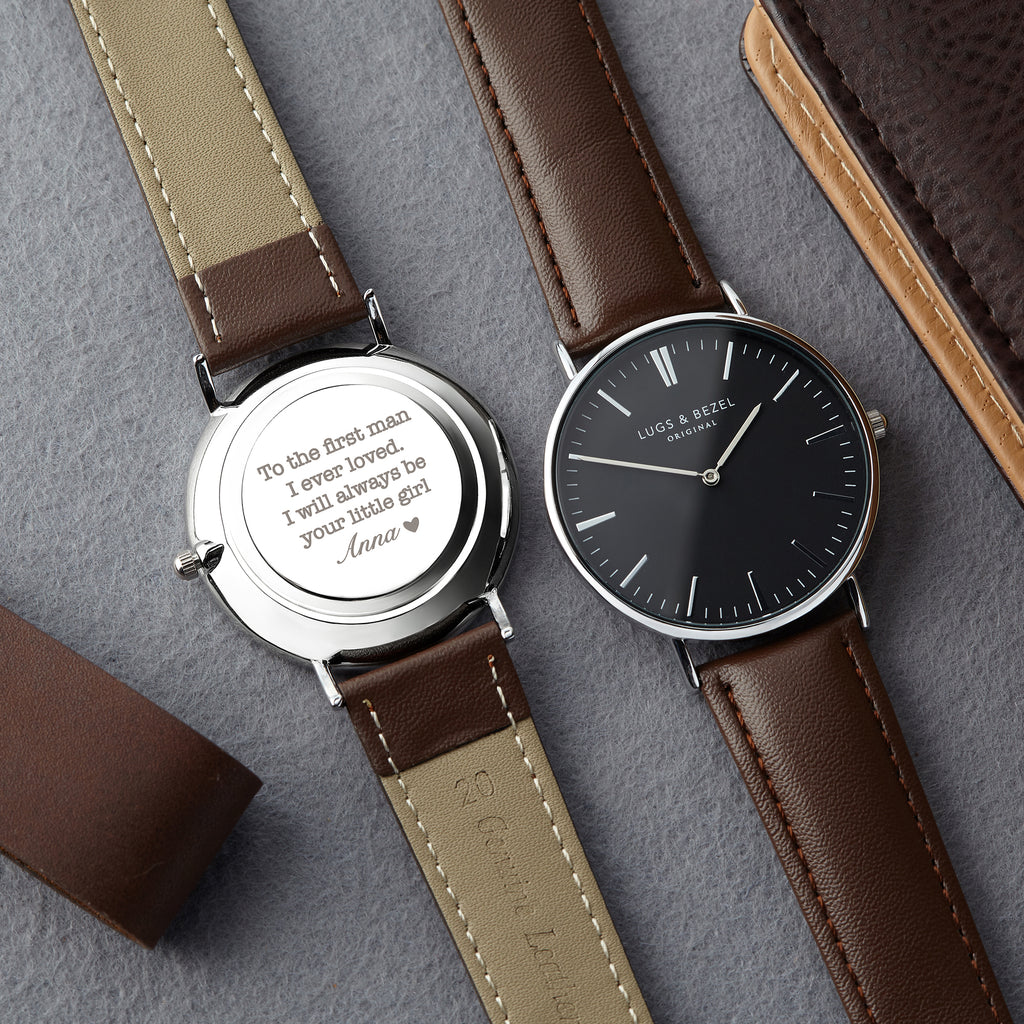 Personalized Men's Watch, Engraved Watch Gift for Boyfriend Husband