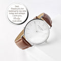 Personalized Men's Watch, Engraved Watch Gift for Boyfriend Husband