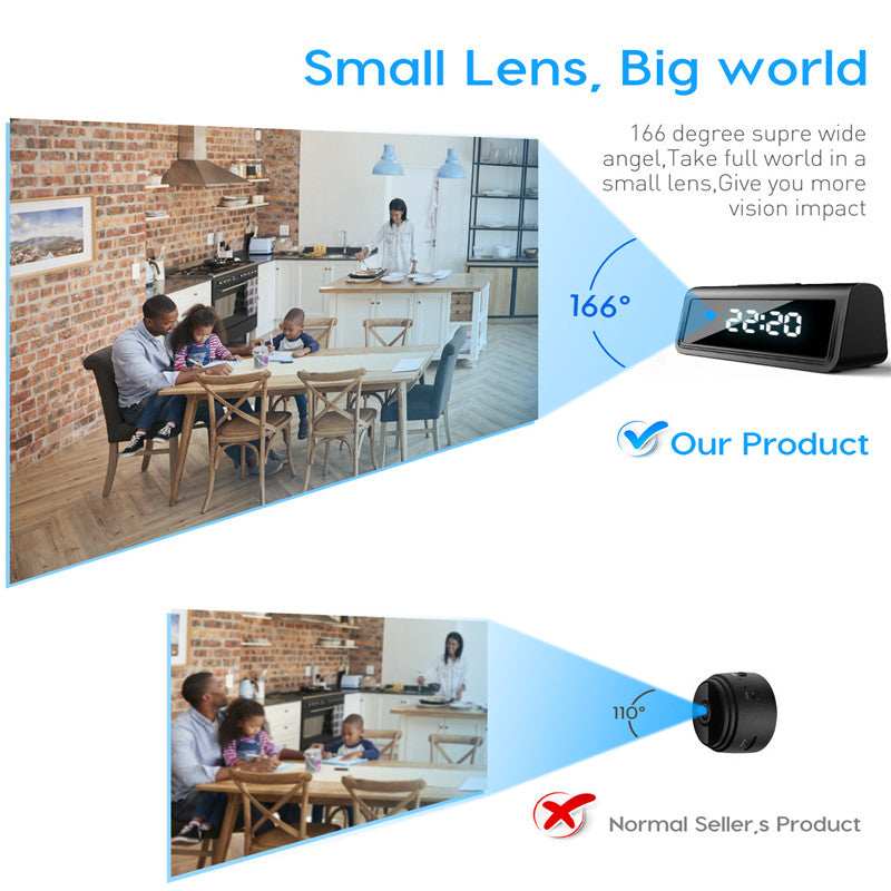 4K WiFi Hidden Clock Micro Camera Security Camera IR Night Vision