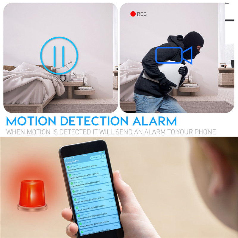 4K WiFi Hidden Clock Micro Camera Security Camera IR Night Vision