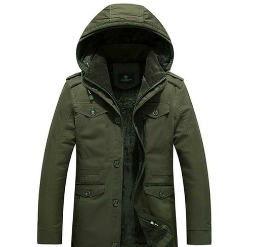 Men's Hooded Military Style Coat